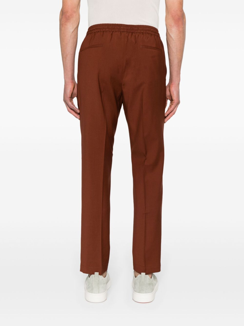 Shop Briglia 1949 Wimbledon Tapered-leg Trousers In Brown