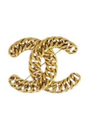 CHANEL Pre-Owned 1993 ココマーク タッセル ブローチ | ゴールド