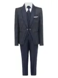 Moustache Damasque-print suit - Blue