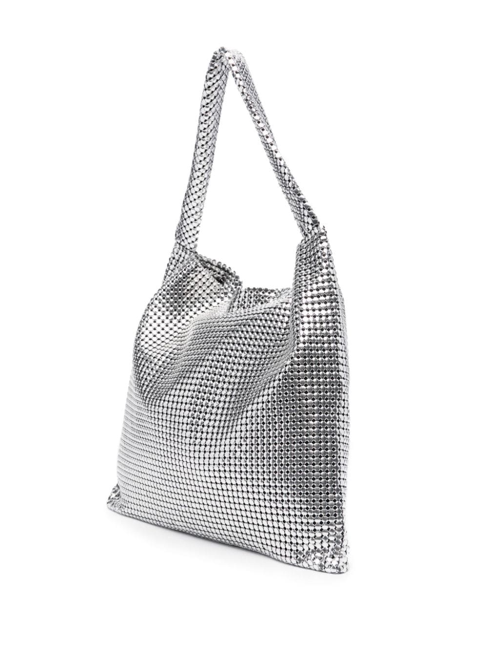 Shop Rabanne Pixel Tote Bag In Silver