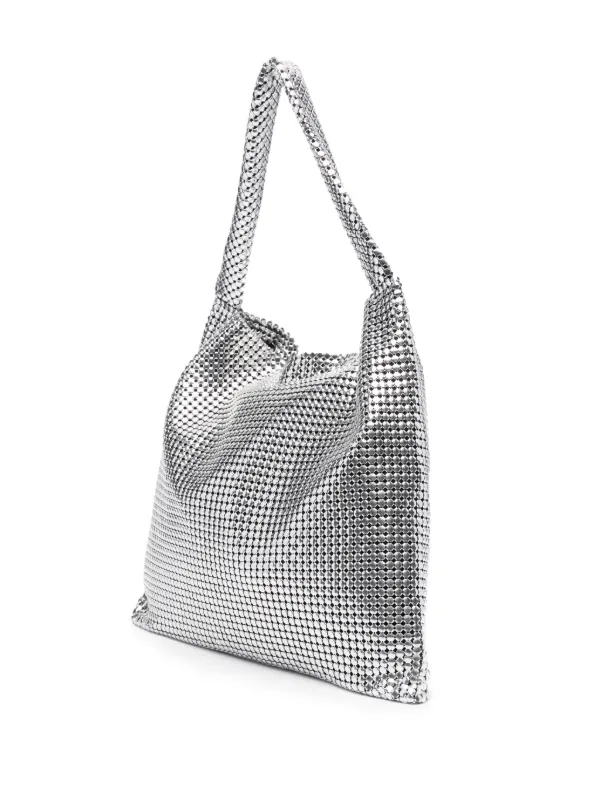トートバッグ Rabanne Silver Medium Pixel Chain Bag Rabanne Pixel Tote Bag | Silver | FARFETCH