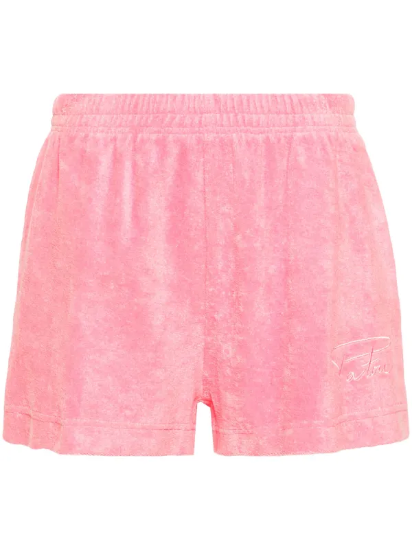【PATOU】パトゥ ロゴ コットン ショートパンツ Patou ロゴ ショートパンツ | ブラック | FARFETCH JP
