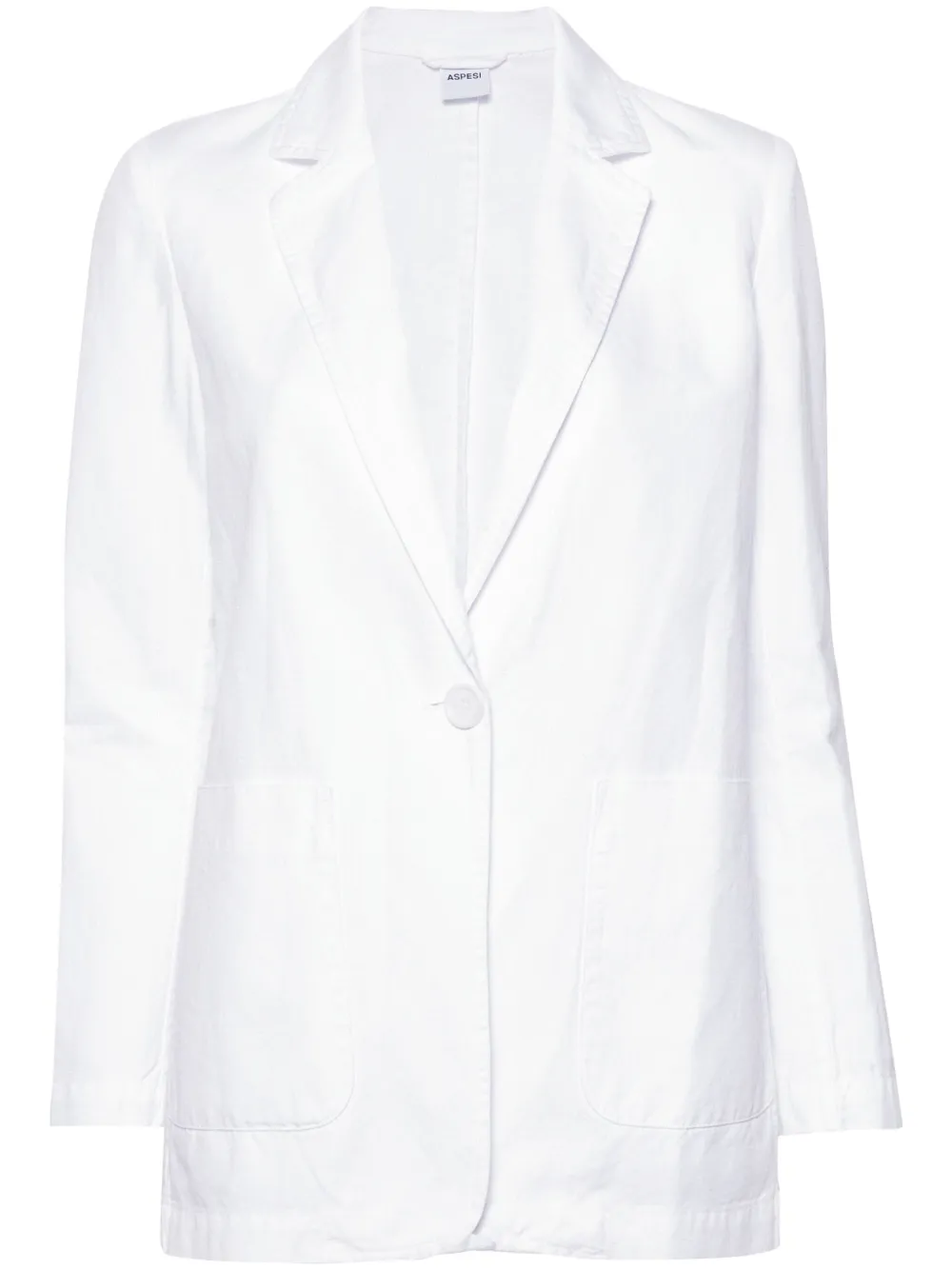 Aspesi Gabardine Single-breasted Blazer In White