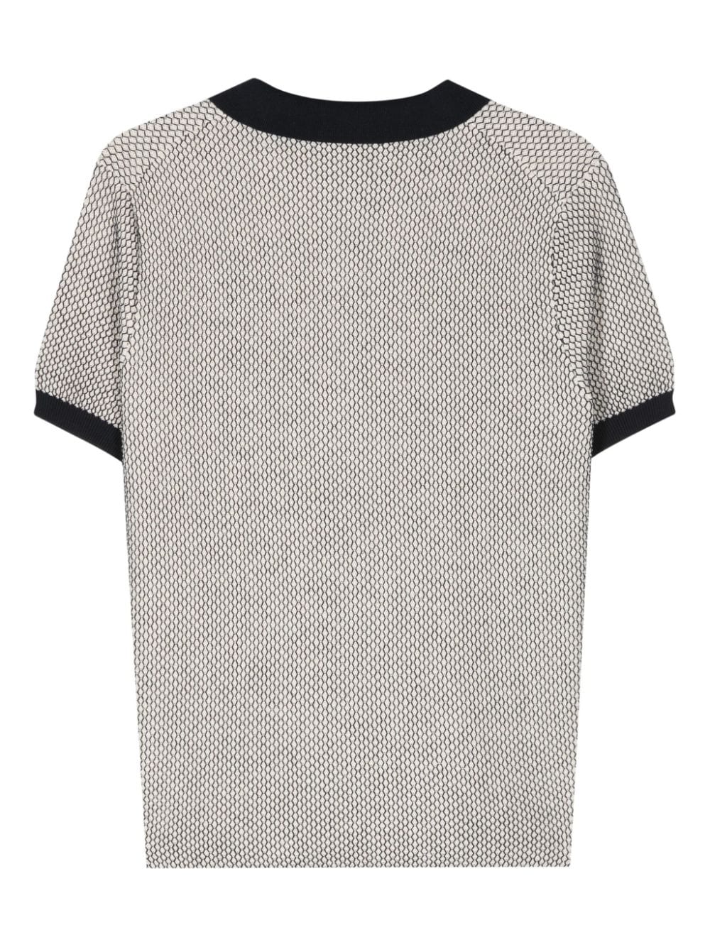 Shop Aspesi Honeycomb-knit Polo Shirt In White