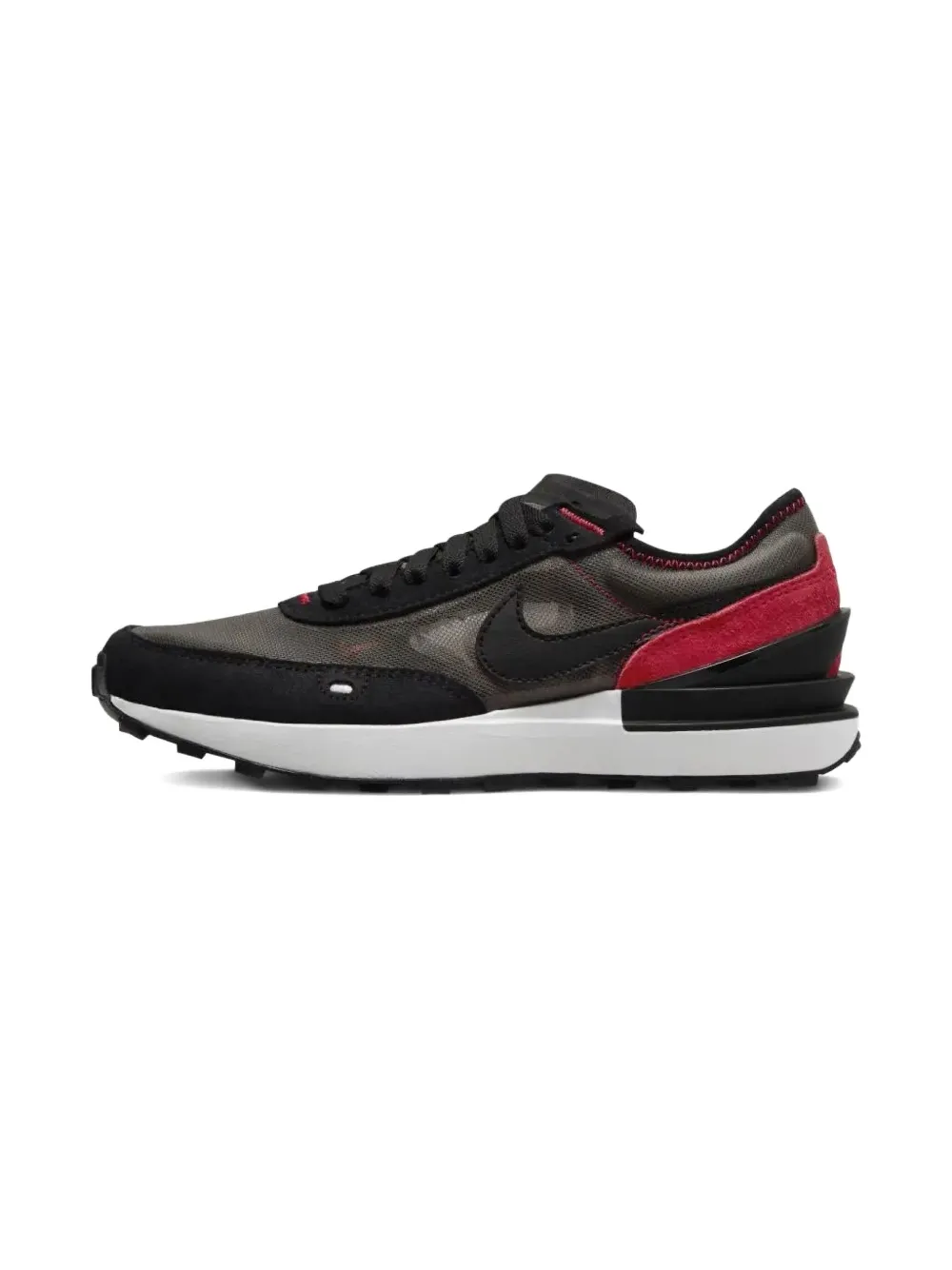 Nike Kids Waffle One "Flat Pewter Siren Red" sneakers Black