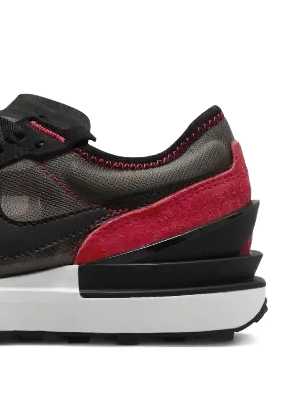 Nike Kids Waffle One Flat Peter/Siren Red sneakers - Zwart