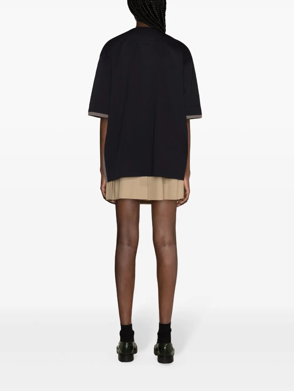 sacai T-shirt met vlakken Blauw