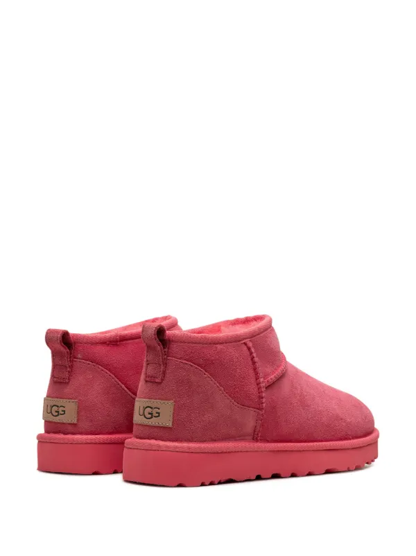 UGG Classic Ultra Mini Suede Boots Pink FARFETCH IN