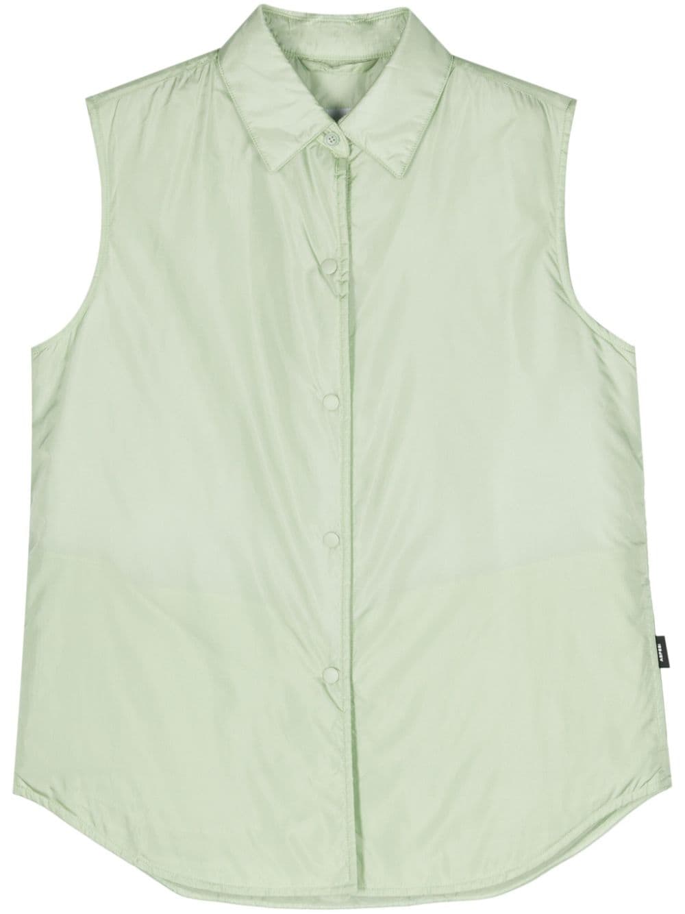 Aspesi Dot Padded Gilet In Green