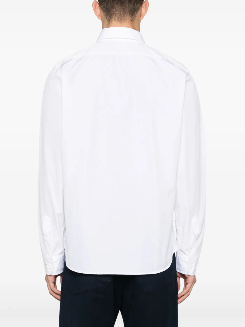 Shop Aspesi Cotton Poplin Shirt In White