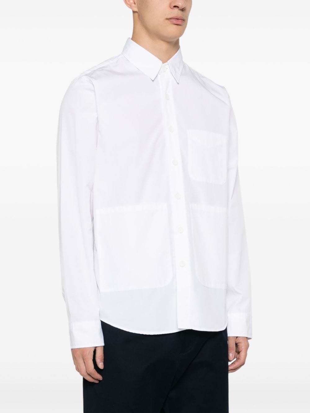 ASPESI Katoenen popeline overhemd Wit