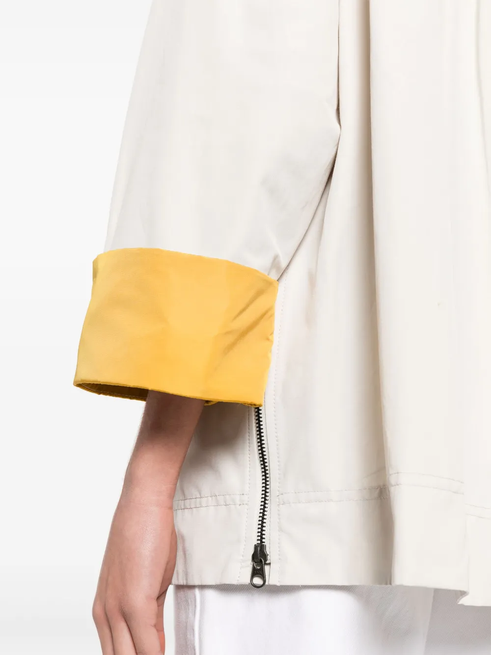 Aspesi Slub-texture Jacket In Neutrals