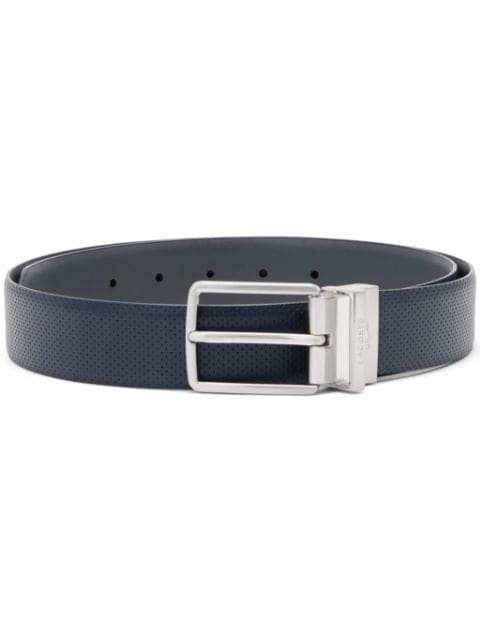 Lacoste perforated-detail reversible belt