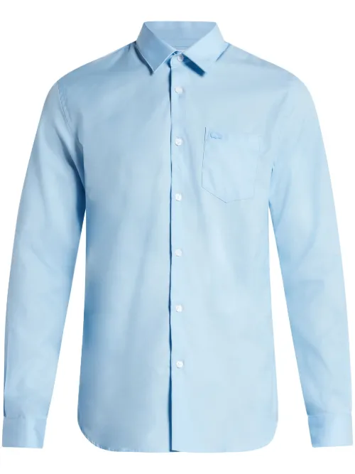 Chemise en coton à logo brodé - Lacoste - Modalova