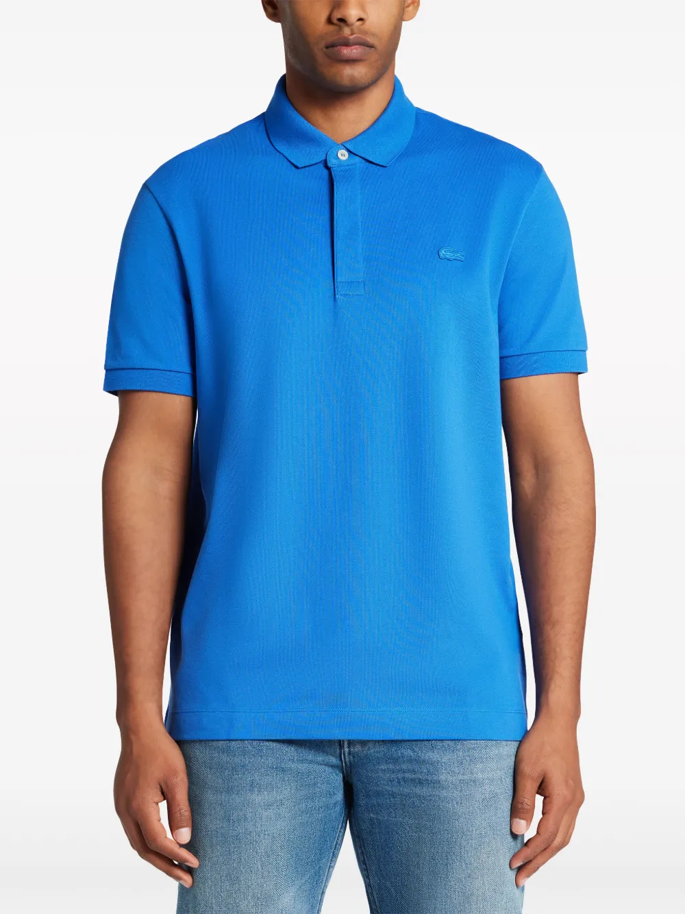 Lacoste Poloshirt met logo-applicatie Blauw