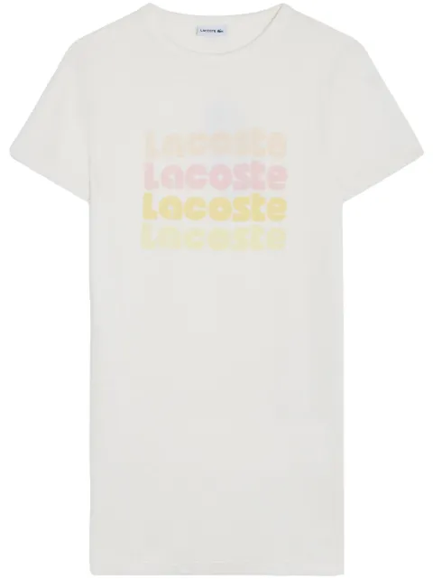 Lacoste vestido estilo playera con logo estampado