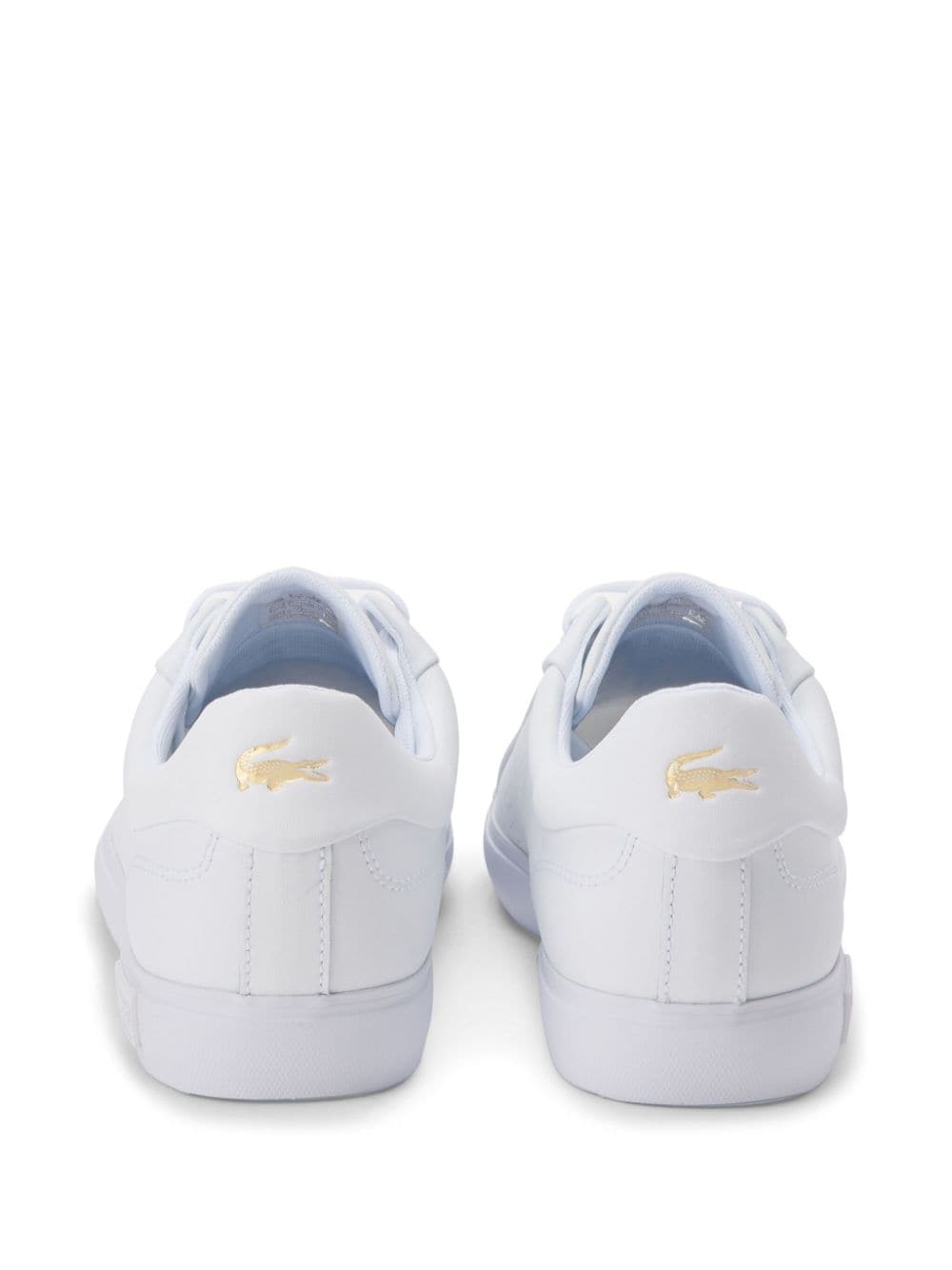 Shop Lacoste Powercourt 2.0 Leather Sneakers In White