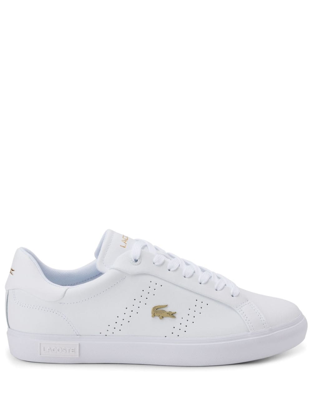 Lacoste Powercourt 2.0 Leather Sneakers In White