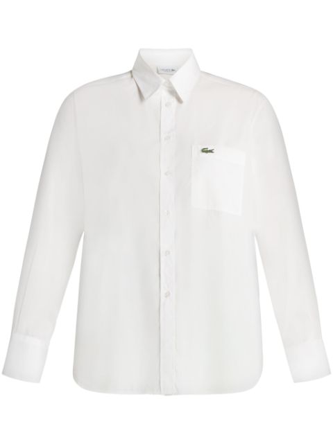 Lacoste logo-applique cotton shirt Women