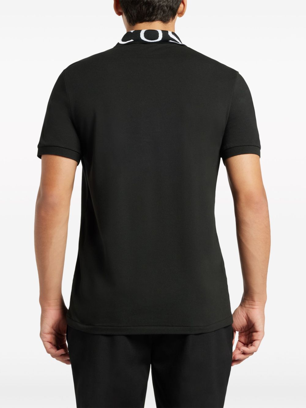 Lacoste Poloshirt met logo-applicatie Zwart