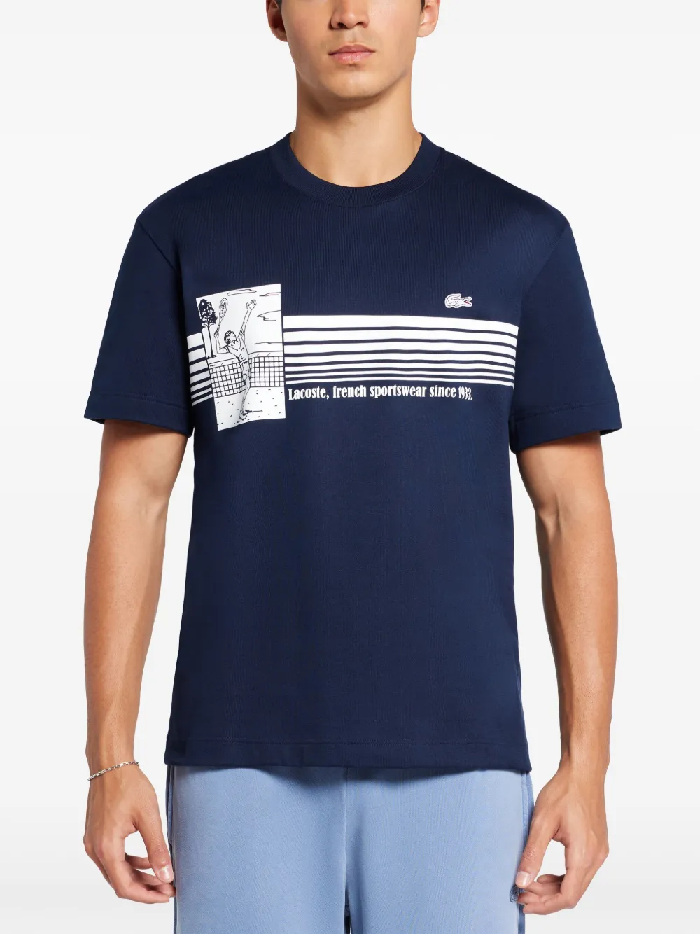 Lacoste Katoenen T-shirt Blauw