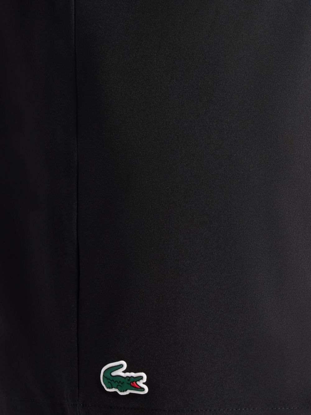 Shop Lacoste Logo-appliqué Drawstring Shorts In Black