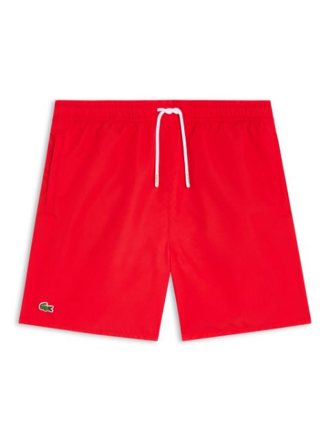 Lacoste embroidered-logo swim shorts