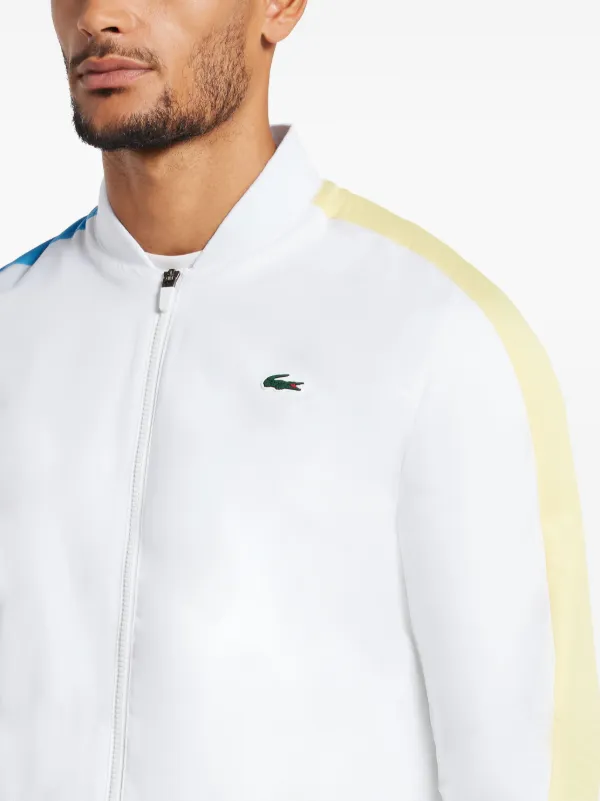 Lacoste logo print zip up Tracksuit White FARFETCH BH