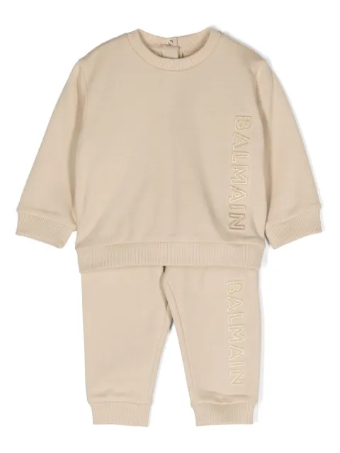 Balmain Kids logo-embossed tracksuit