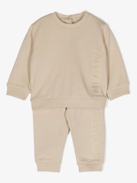 Balmain Kids logo-embossed tracksuit