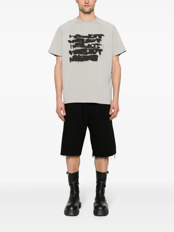 HELIOT EMIL logo-print Cotton T-shirt | Grey | FARFETCH