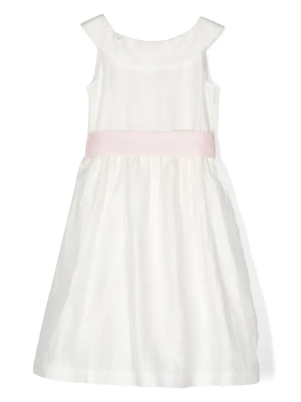 【関税&送料込】Il Gufo White Dress With Culotte In Viscose 22735019_53422989_600.jpg