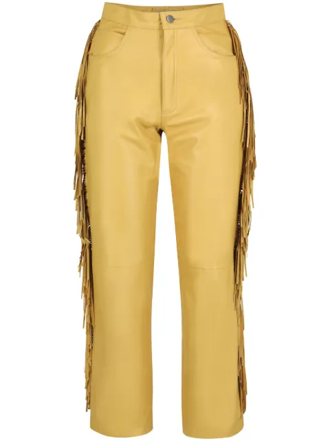 DANCASSAB Amador fringe-detail leather trousers