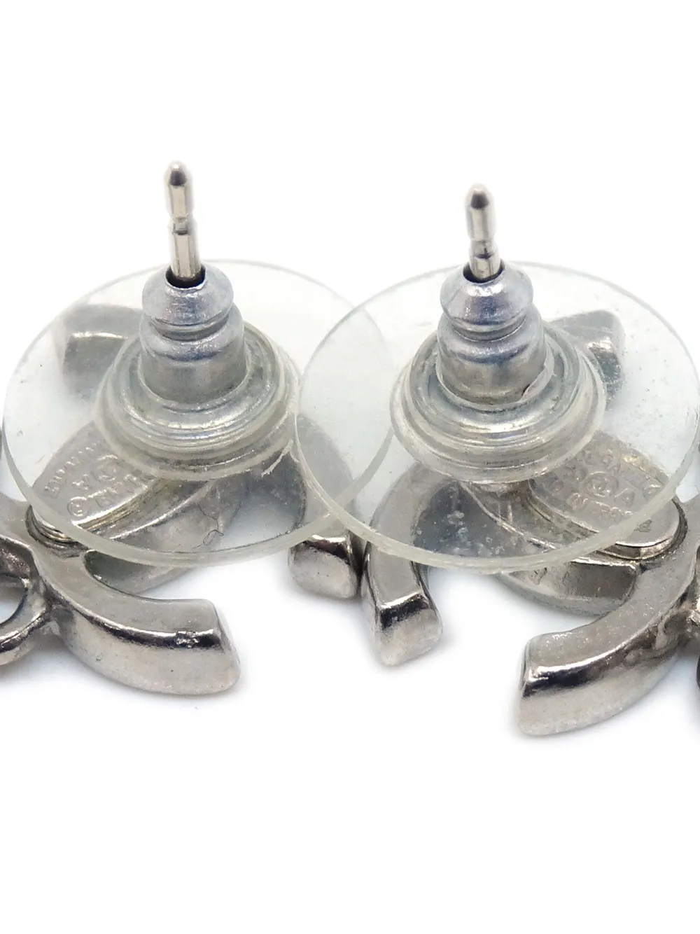 CHANEL Pre-Owned 2010 oorclips met logo - Zilver