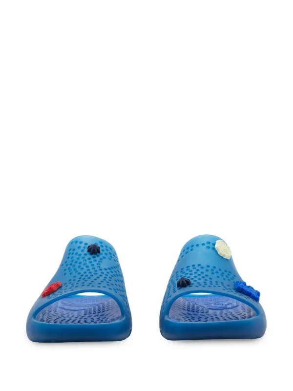 Burberry Stingray charm-embellished Slides | Blue | FARFETCH