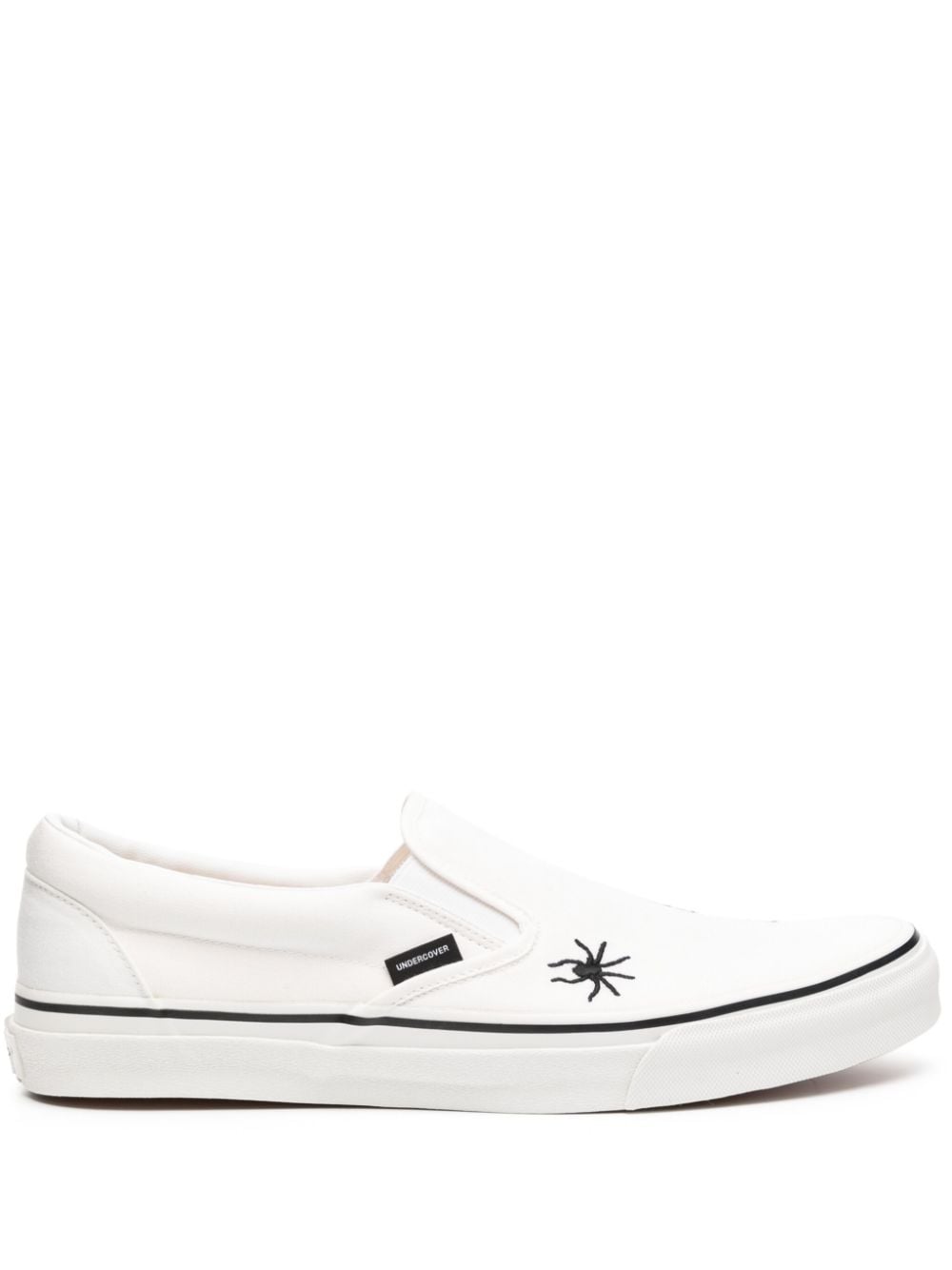 Undercover Embroidered-detail Slip-on Sneakers In White