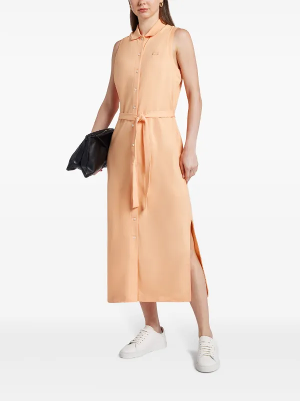 open lace back dress Lacoste Coral Polo Dress M
