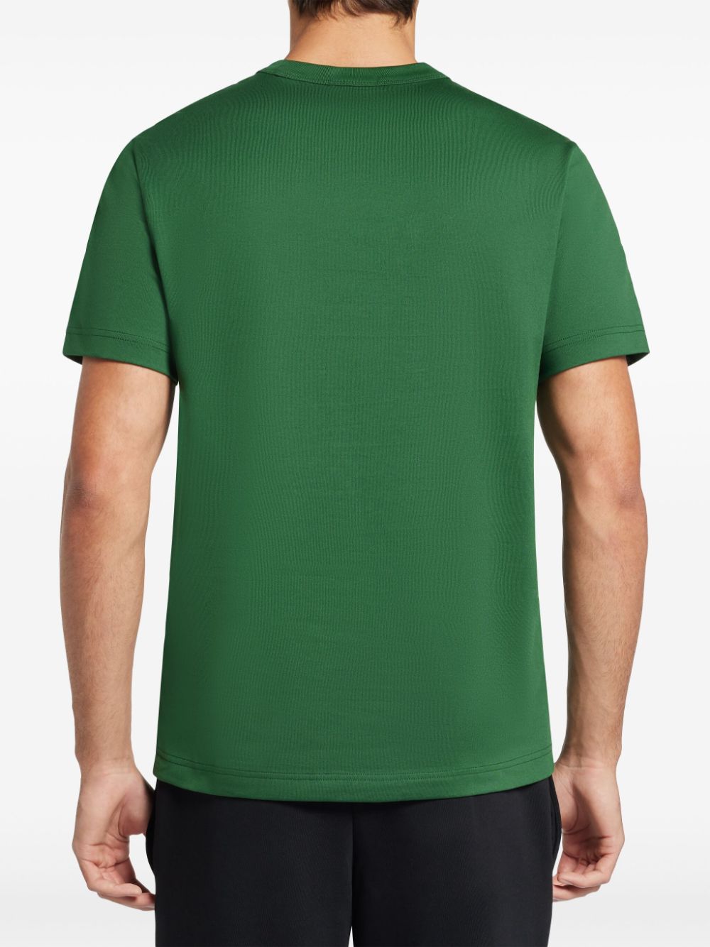 Shop Lacoste Slogan-print Cotton T-shirt In Green