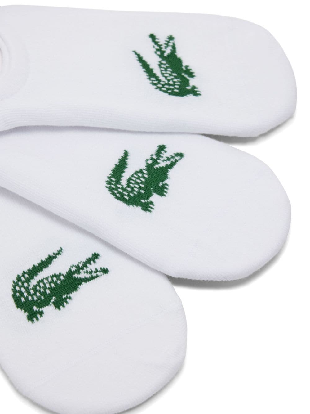 Shop Lacoste Logo-jacquard Socks (pack Of Three) In White