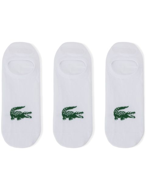 Lacoste juegos de tres pares de calcetines con logo en jacquard