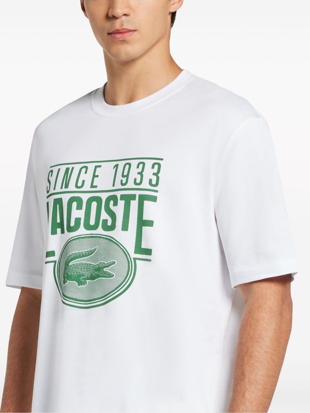 Lacoste T-shirt met logoprint Wit