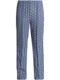 Lacoste monogram-pattern track pants - Blue