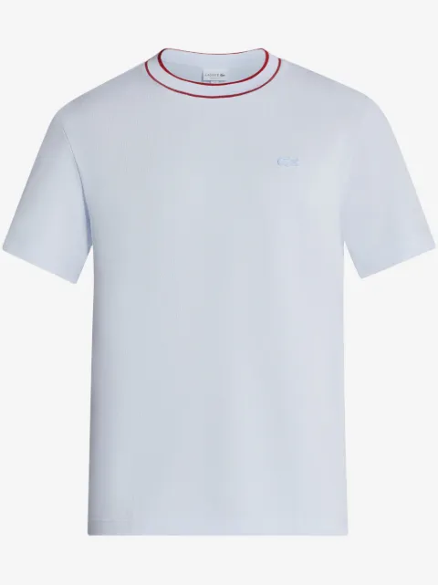Lacoste stripe-collar cotton piqué T-shirt