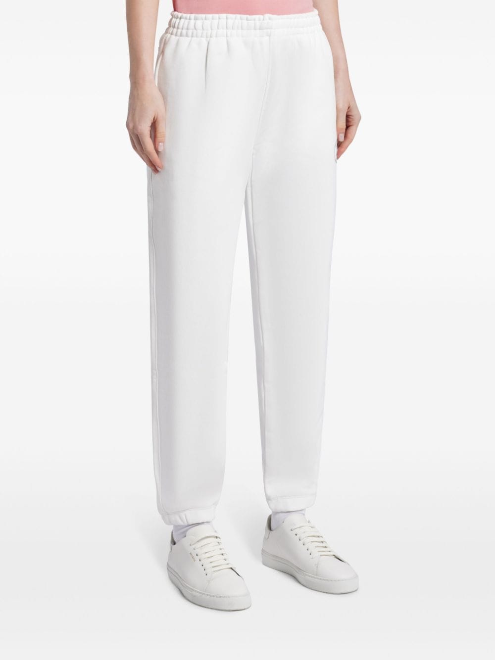 Shop Lacoste Elasticated-waist Organic Cotton Track Pants In White