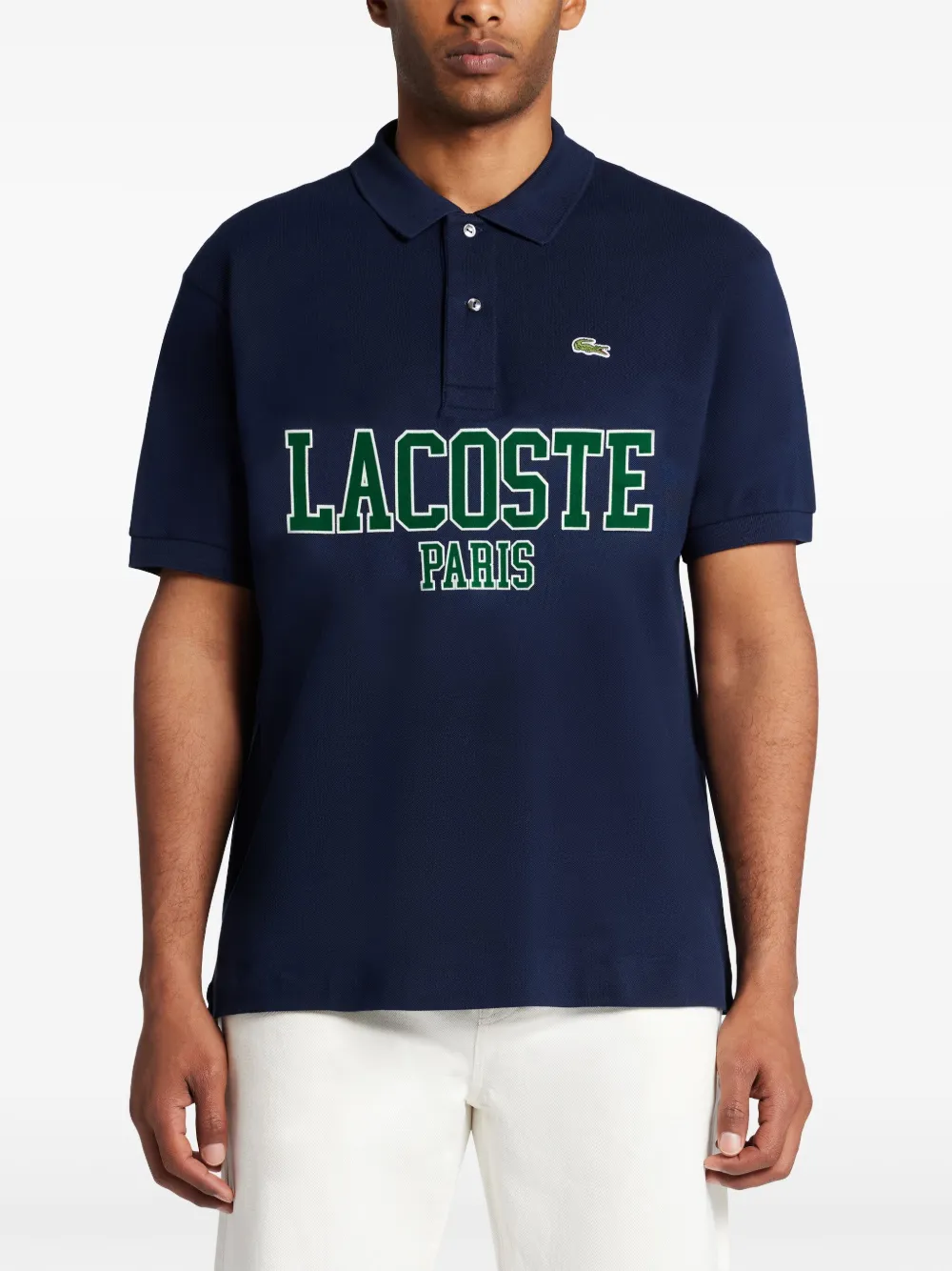 Shop Lacoste Logo-appliqué Polo Shirt In Blue