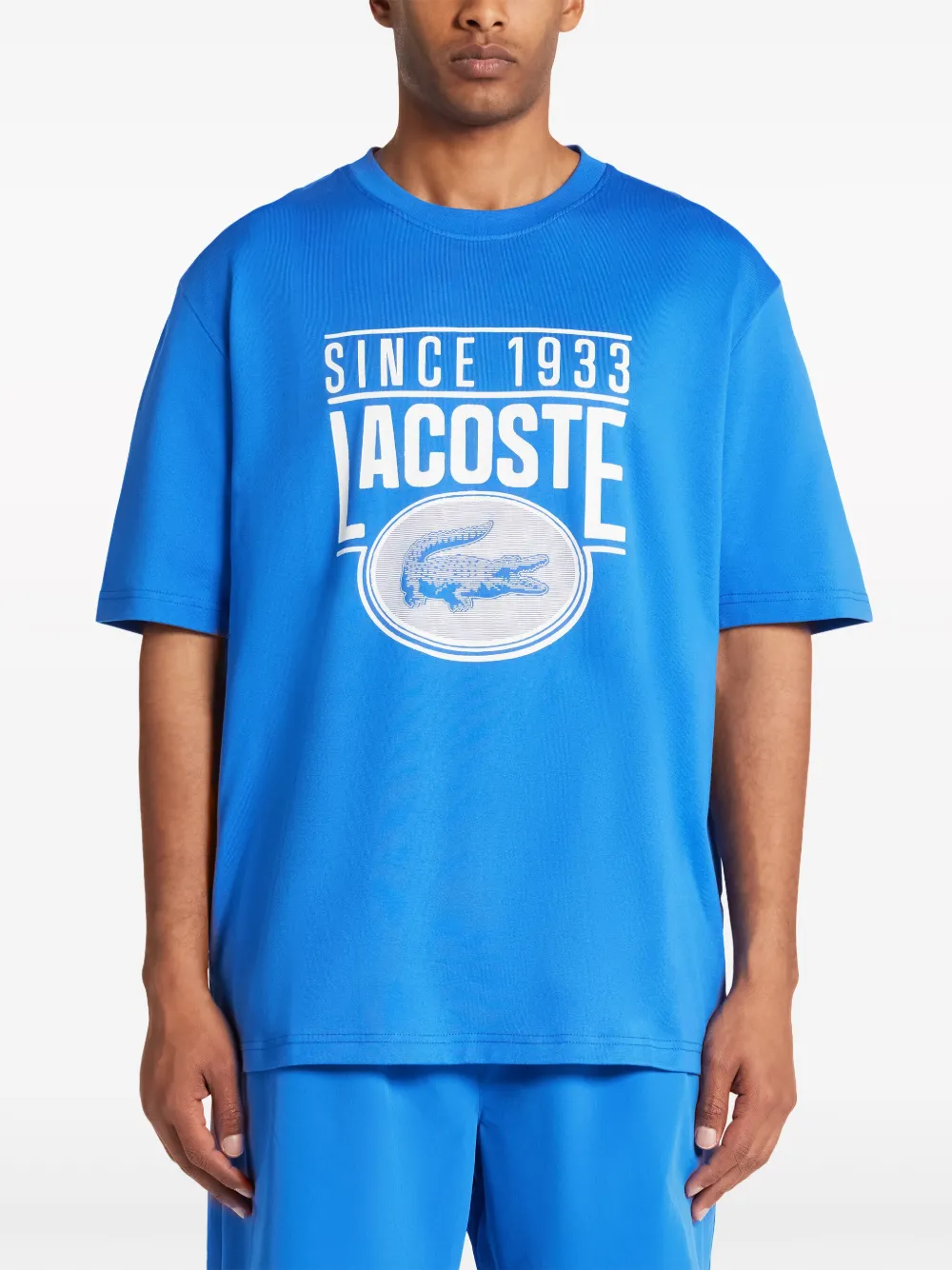 Lacoste T-shirt met logoprint Blauw