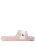 Lacoste logo-appliqué stripe-detail slides - Pink