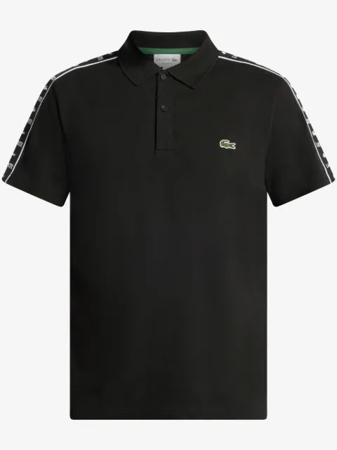 Lacoste logo-embroidered side-stripe polo shirt