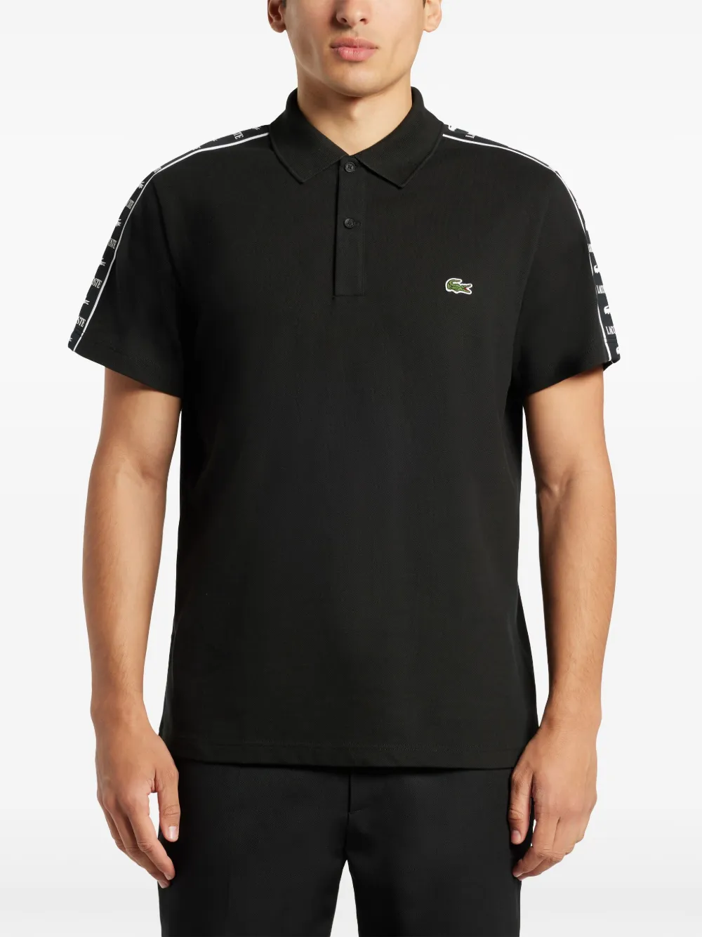 Lacoste Poloshirt met geborduurd logo Zwart