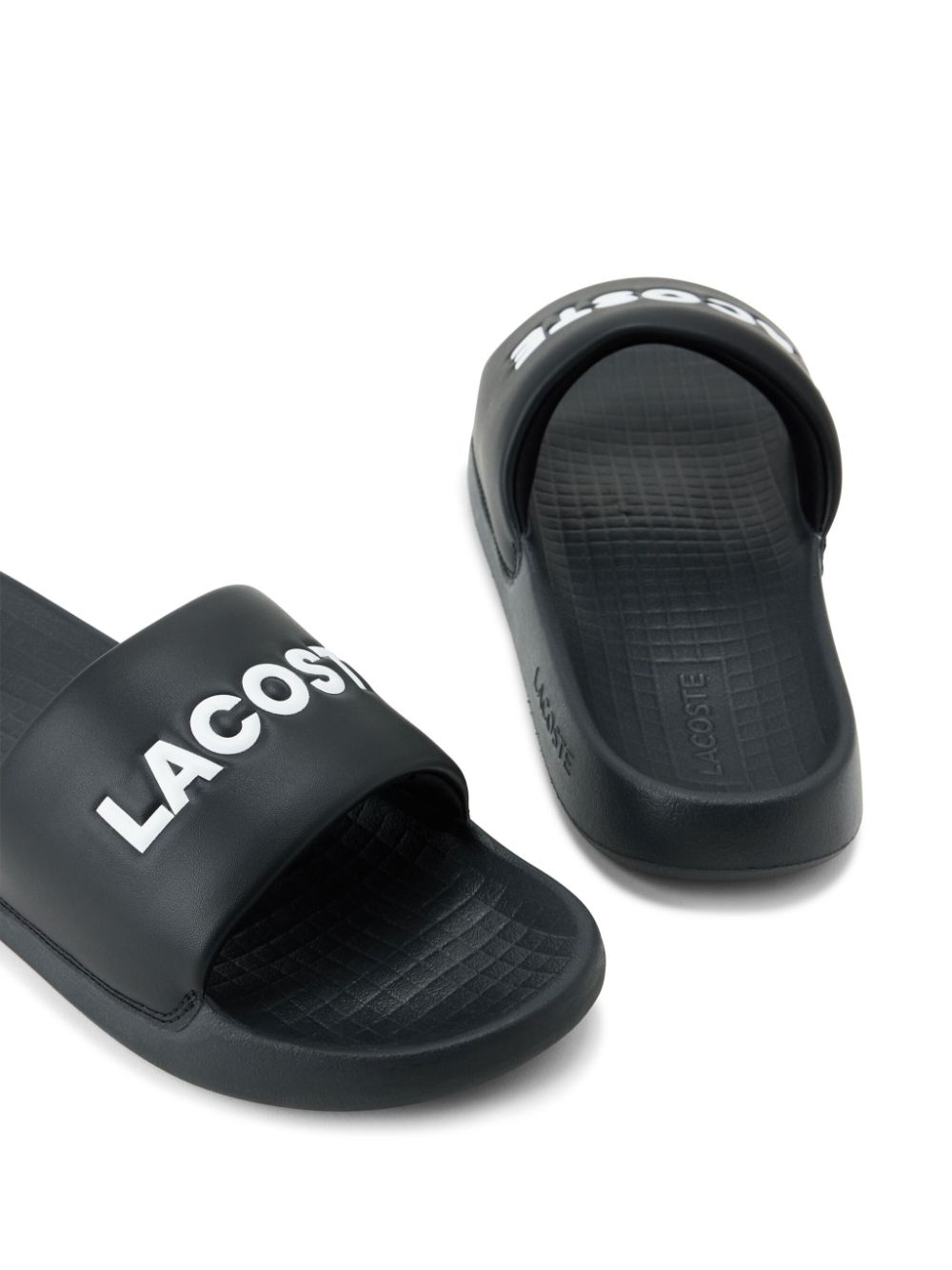 Shop Lacoste Serve 2.0 Slides In 黑色